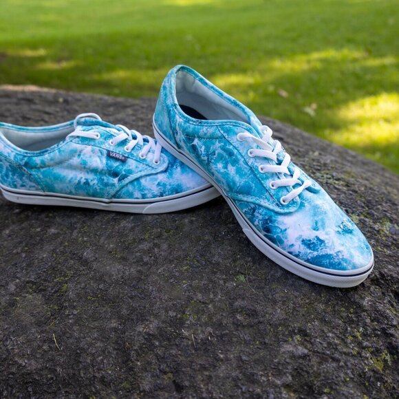 Vans Blue Marble Water sz 10 Very Good Used - Picture 10 of 11